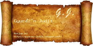 Gyurán Judit névjegykártya